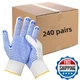 Vnbqb 240 Pairs Cotton Work Gloves Anti-Slip Dots For Men Women Breathable