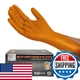 Gp Craft Heavy Duty Orange Diamond Grip 8Mil Nitrile Gloves - Industrial Grade