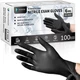 PROMEDIX P Black Disposable Nitrile Gloves, 6Mil 100 Pcs Food Safe Cooking Glove