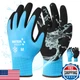 DULFINE 2-Pairs Waterproof Winter Work Gloves Men Women Foam Coated X-Large