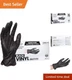 ForPro X-Large Disposable Vinyl Gloves, Black - 100-Count, Food Safe & Durable
