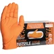 Heavy Duty Disposable Nitrile Gloves, Orange, 8 Mil, Industrial , Raised Diam...