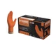 Ammex Glovework GWON49100 Disposable  Nitrile Gloves Diamond Grip, Orange, 2XL￼￼