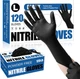 Fixwal Black Disposable Nitrile Gloves, 4 Mil, 120 Count, Cleaning Service Glove Fixwal Black Disposable Nitrile Gloves, 4 Mil, 120 Count, Cleaning Service Glove