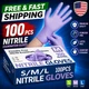 100 Disposable Nitrile Gloves Powder Free Latex Free Medical Use & Food Grade