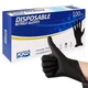 KKD Nitrile Disposable Gloves, 100 Count, 5.5 Mil, Black, Large