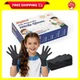 Kids Disposable Gloves for 4-8 Years, 5Mil Small Black Nitrile Gloves for Work,