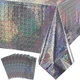 FunnyPars 8 Pack Iridescent Plastic Tablecloths Shiny Disposable Laser Rectan...