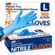 Supmedic Medical Nitrile Exam Gloves, Latex-Free, Large, Blue (Large) 