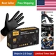 Disposable Nitrile Exam Gloves, 6-mil, Black, Heavy Duty, Latex Free, Food Sa...