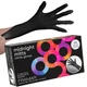 FRAMAR Black Nitrile Disposable Gloves, Extra Small, 100 Pack
