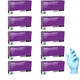 Shamrock Supreme Blue Nitrile Exam Gloves, Size Large, Case Pack of 950