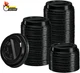 [100 Count] Disposable Plastic Dome Lids for 10, 12, 16, & 20 Oz. Paper Hot Coff
