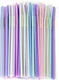 [100 Pcs] Disposable Plastic Drinking Bendy Sts - 10.24" Long and 0.24"
