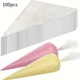 100pcs Disposable Pastry Piping Bags Leak-Proof Cake Decorating - Food Safe