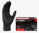 GLOVEWORKS Black Disposable Nitrile Industrial Gloves, 5 Mil, Latex M 100 Pc