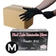 1000 (10 Boxes) Medium - Black Latex Powder Free Medical Tattoos Piercing Gloves