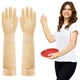 Coson Home Long Rubber Dishwashing Cleaning Gloves, Elbow Length for Dishes Hou
