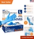 Blue Nitrile Disposable Gloves - 100 Count, Large, Powder-Free for Professionals