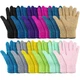 Geyoga 12 Pairs Microfiber Dusting Gloves Household Medium, Bright Colors 