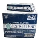 1000 Count Case Valu Gards Vinyl Gloves General Purpose Powder Free Gloves L