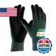 ATG 34-8743/L Maxiflex Cut Green Engineered Yarn Shell Nitrile Microfoam Grip La