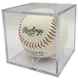 CSP Square Baseball Holder 2-Piece Cube Ball Display Case with Built In Cradle
