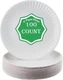 Spa Stix 6" Disposable Paper Plate - Pack of 100ct (SS-Paper Plate 6-100),White