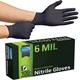 Inspire Black Nitrile Gloves HEAVY DUTY 6 Mil Chemical Resistant Medical Cook...
