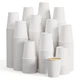 400 Pack 8 oz Disposable Paper Coffee Cups, White Paper Hot Coffee Cups for P...